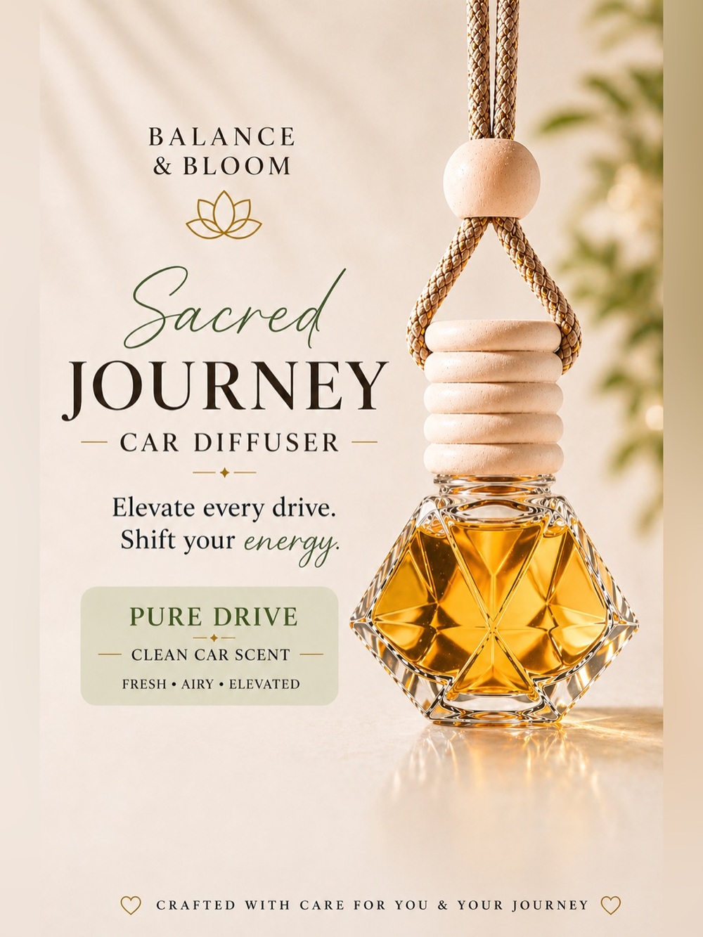 Sacred Journey Car Diffuser | Clean Scent